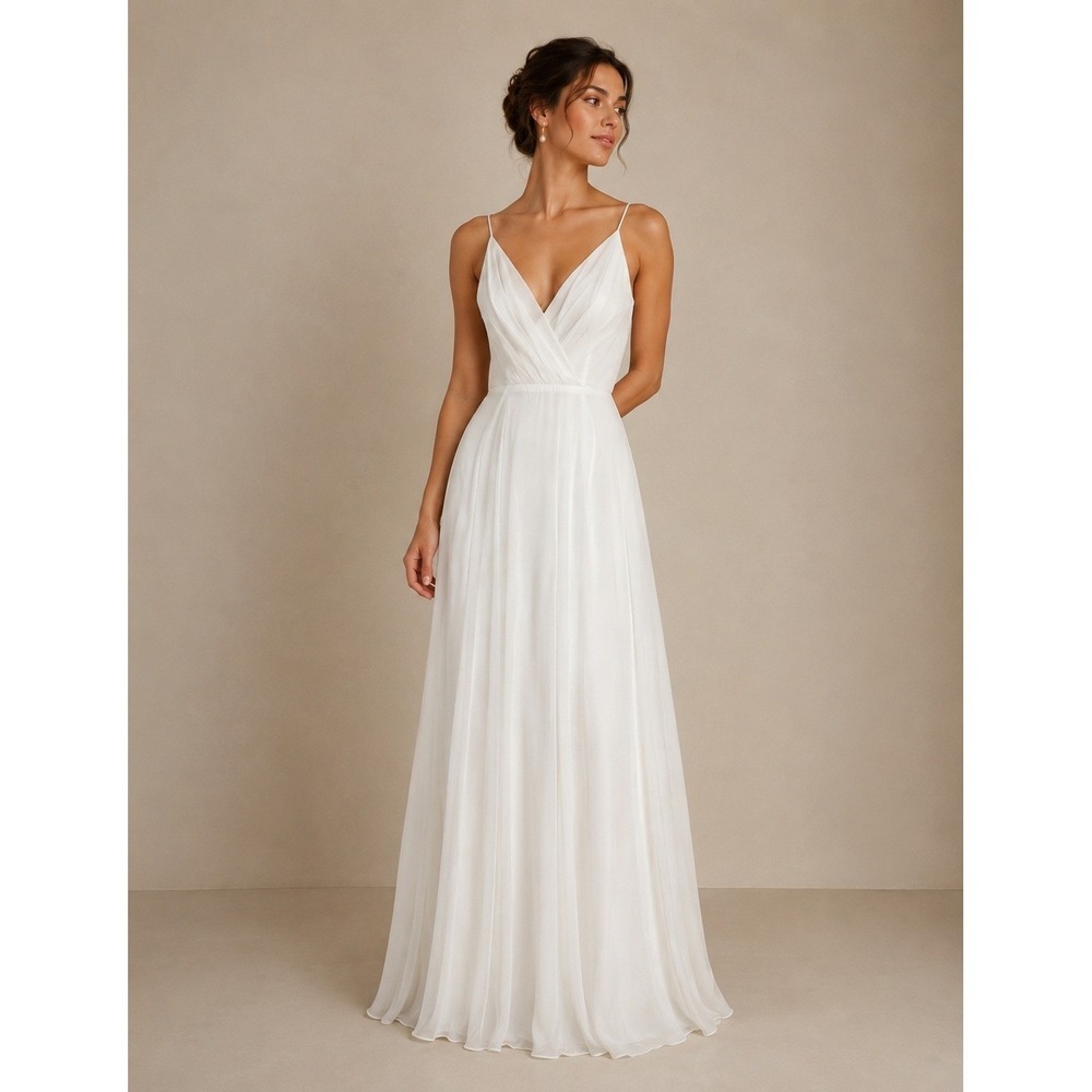 DB Studio Celebrate Maxi Dress Womens 4 Ivory Bridal Wedding